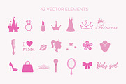 Baby girl - Barbie inspired vectors, a Decorative Illustration by yabluko_draws (Thumbnail 2 of 5)