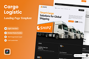 Shipz - Cargo Logistic Landing Page, a Websites & App Template by SLAB! Design (Thumbnail 1 of 4)