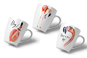 Boho flamingo Watercolor set, an Illustration by Evgeniia (Thumbnail 6 of 10)