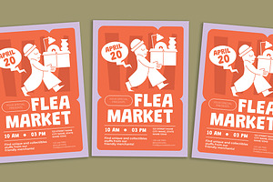 Modern Flea Market Flyer, a Flyer Template by Gumico Studio.