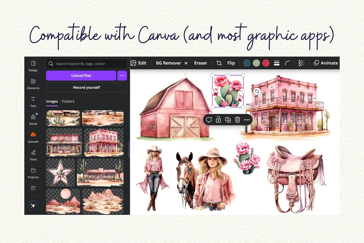 Pastel Western Clipart, an Object Graphic by Anna Design Studio (Photo 9 of 10)
