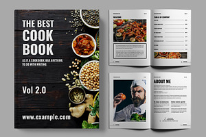 Cookbook Design Layout, a Stationery Template by MightyDesign