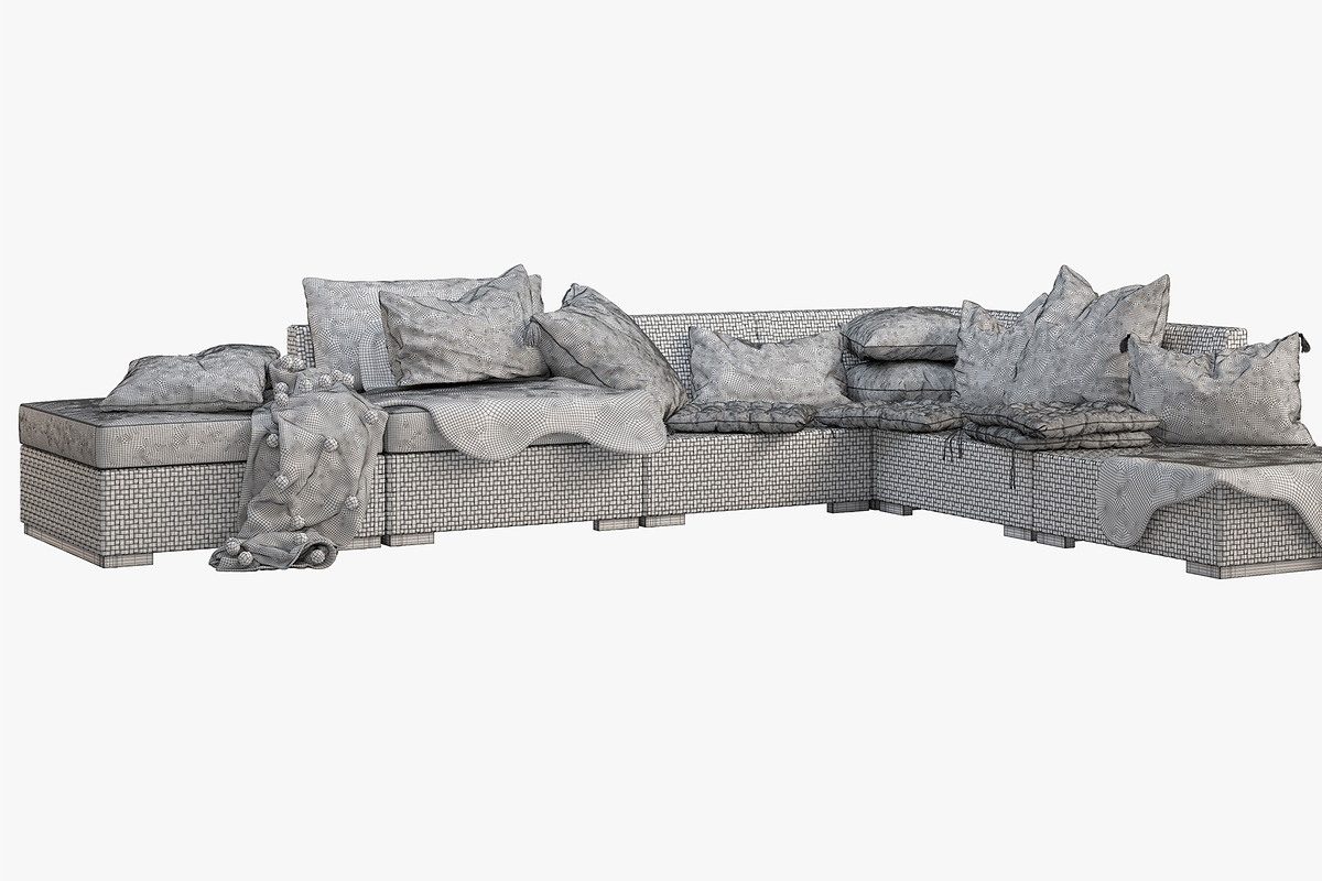 Brown Jordan 4M outdoor wicker sofa, a Furniture 3D Model by 3dmitruk (Photo 20 of 27)