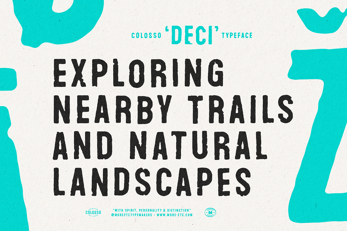 Colosso Deci Display Font, a Sans Serif Font by More Etc. Studios (Photo 4 of 13)