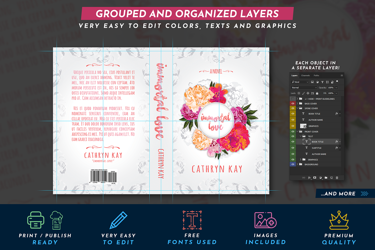 Book Cover Template 59, a Templates & Theme by Digital Goods (Photo 3 of 11)