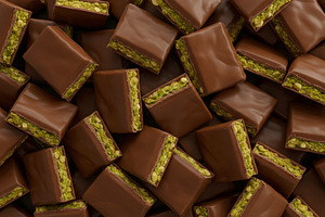 Close-up of chocolate pralines, a Food & Drink Photo by professorinc