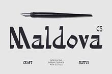 CS Maldova – Flat Brush Font