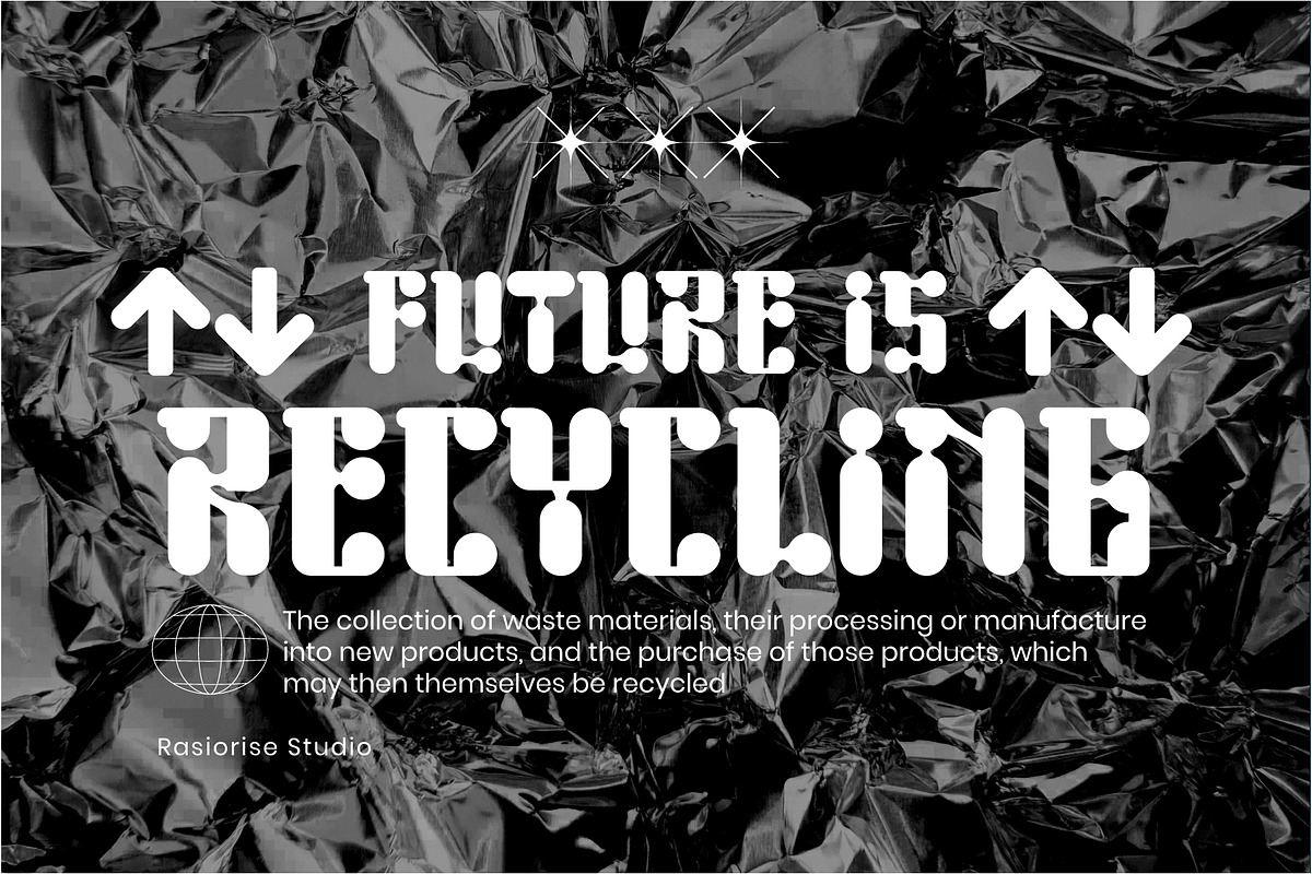 Decagon Type a Futuristic Font, a Sans Serif Font by Rasiorise Studio (Photo 5 of 9)