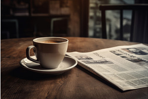 Newspaper Coffee Cup Ceramic