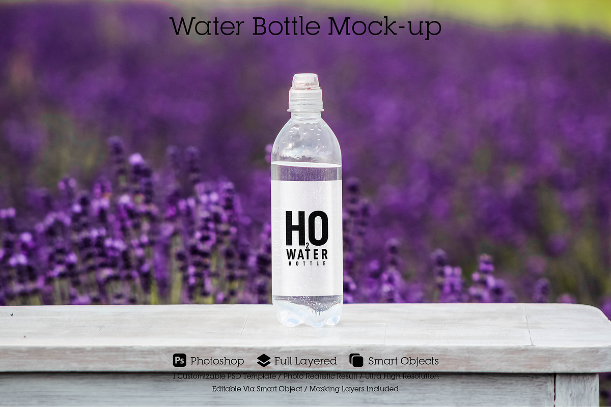 Water Bottle Mockup #06, a Product Mockup by alexandeerco (Photo 1 of 5)