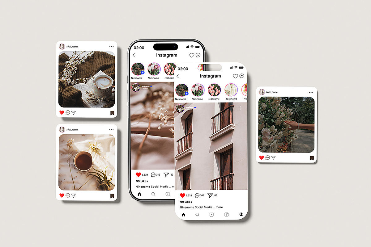Social Media Instagram Post Mockups, an iPhone Mockup by Difa Design (Photo 5 of 5)