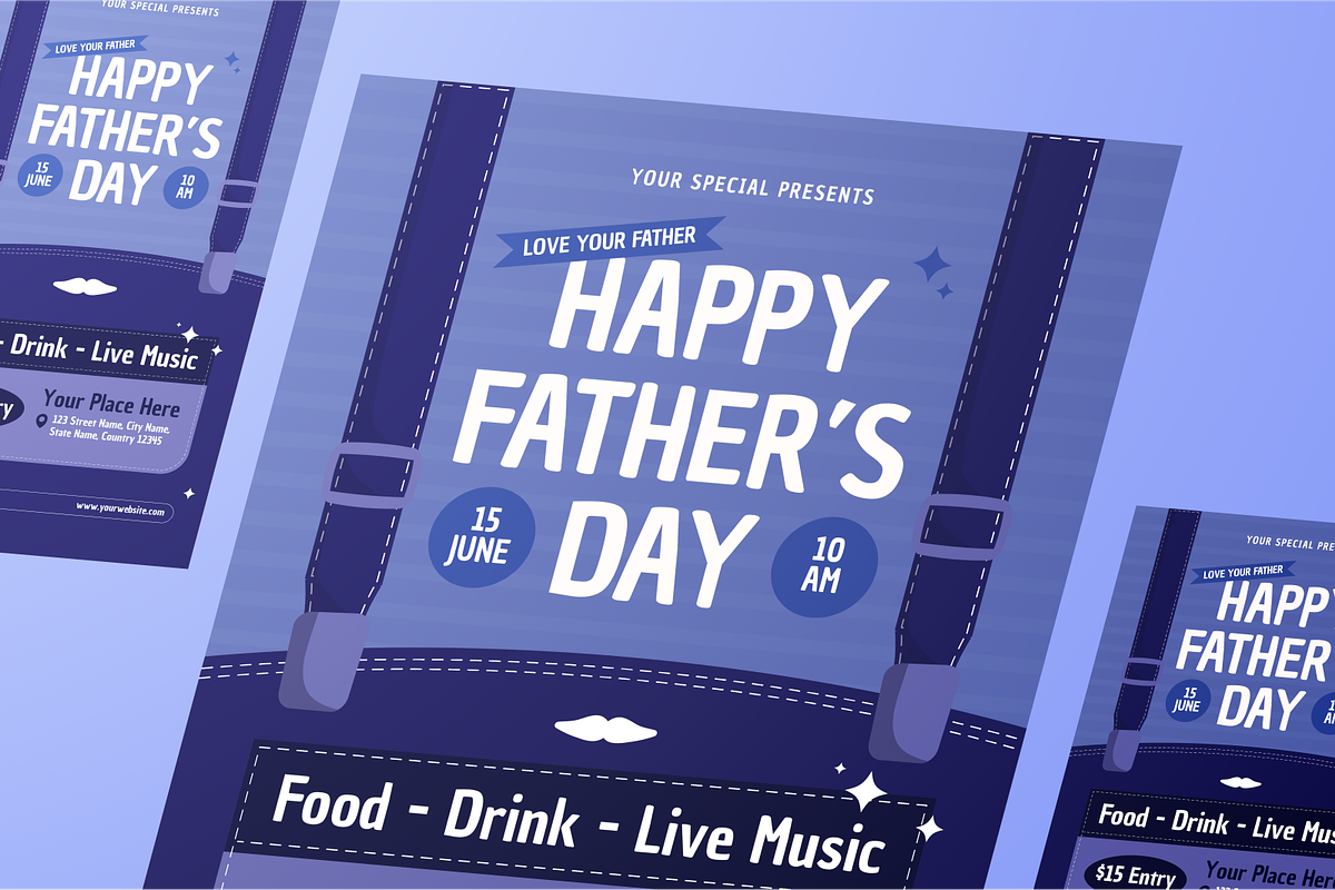 Fathers Day Flyer Set, a Flyer Template by Annora Studio (Photo 6 of 6)