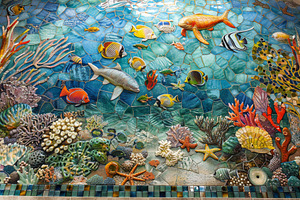 Colorful fish swim among vibrant cor, a Photo by Iftikhar Alam