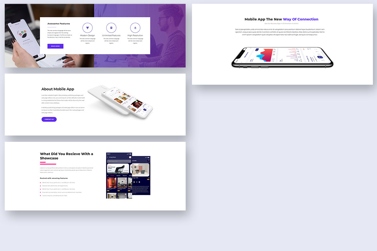 18 Intro Blocks Widgets for Web UI, an UI Kit Template by 3djagan