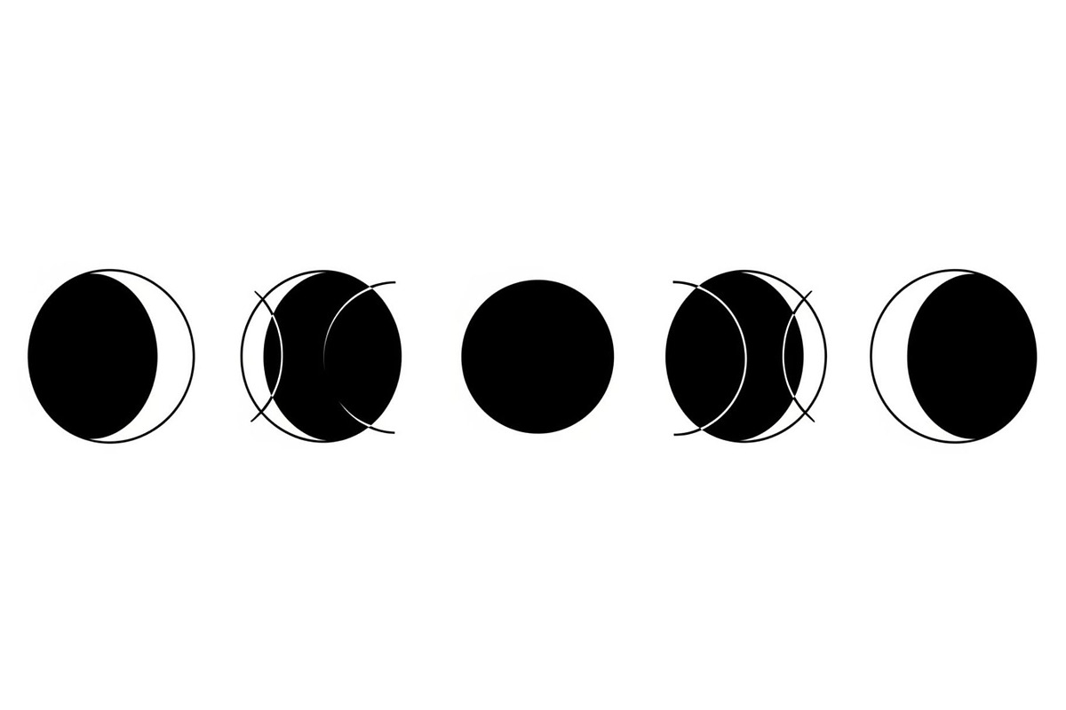 Moon Phases Silhouette Clipart, a Graphic by hafijul (Photo 8 of 13)