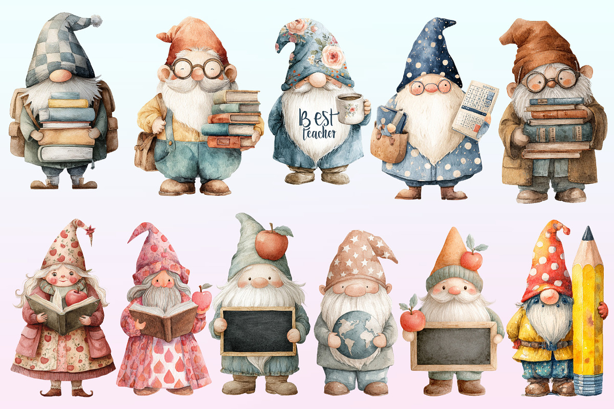 Cute Teacher Gnomes Sublimation, a Graphic by CitraGraphics (Photo 3 of 4)