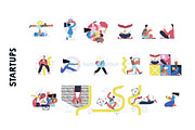 Startups flat vector illustrations, a Templates & Theme by Grivina's shop (Thumbnail 3 of 45)