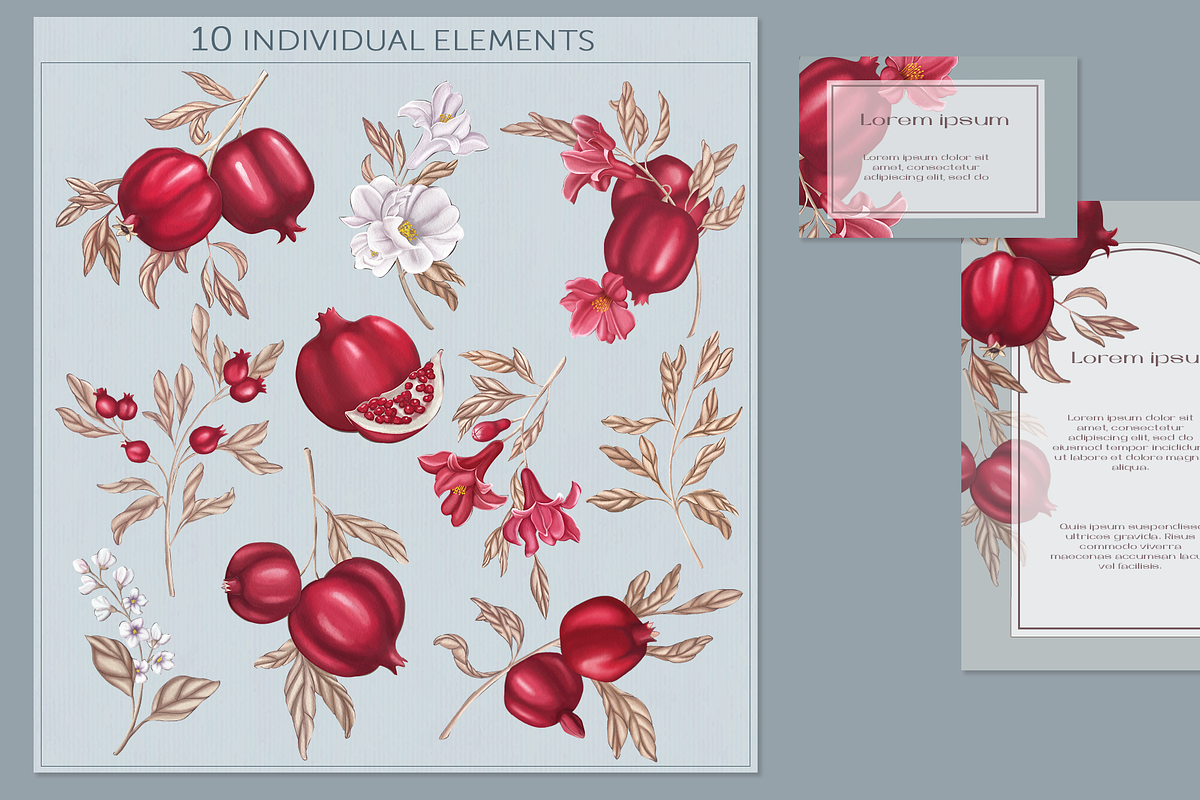 Pomegranate collection. Patterns, a Pattern Graphic by DamriNa art (Photo 8 of 9)