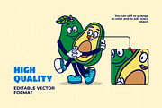 Retro Fruit Mascot Illustration, an Object Illustration by Decoconio Design (Thumbnail 5 of 8)