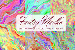 Fantasy Marble Digital Papers