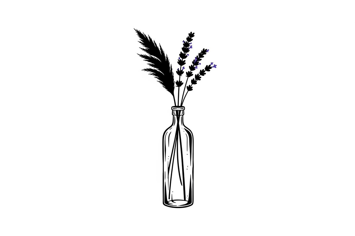 Pampas Grass Bottle Vase Bundle, an Illustration by Gaye Art (Photo 25 of 31)