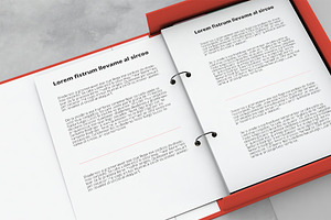 Mock-up file folder