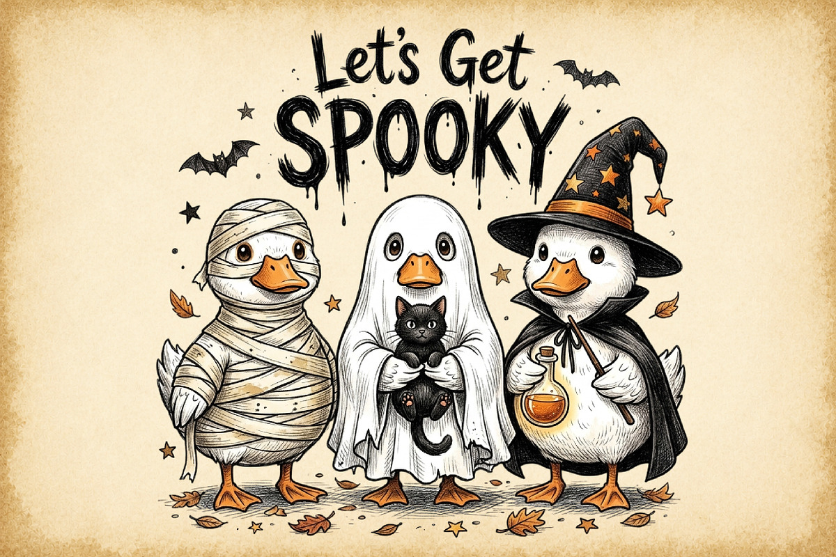 Funny Halloween Spooky Ghost Goose, a Work Illustration by Sublimation Artist (Photo 1 of 9)