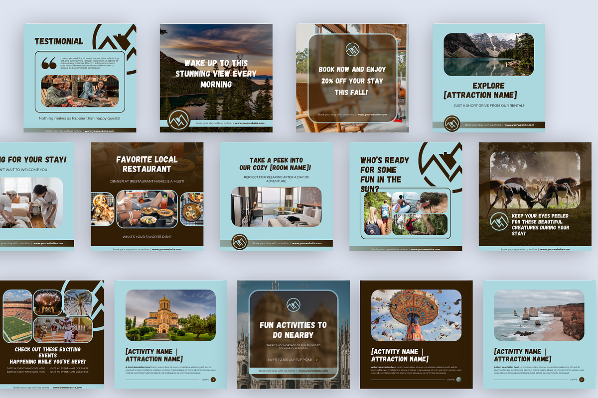 AIRBNB RENTAL INSTAGRAM POSTS, a Social Media Template by Daring Digies (Photo 3 of 8)
