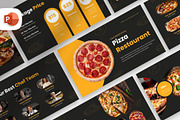 Pizza Restaurant PowerPoint Template, a Presentation Template by Digitcase x Wealthwells (Thumbnail 1 of 3)