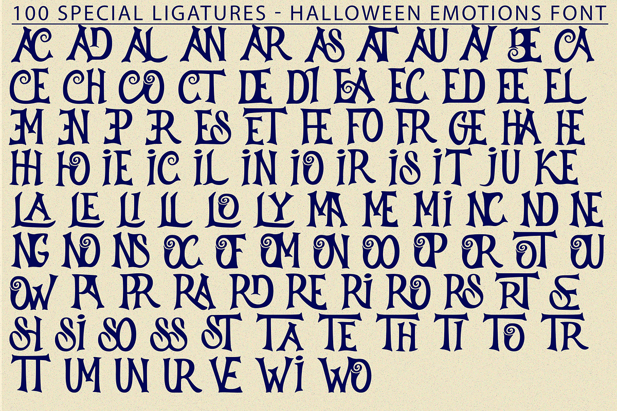 Halloween Emotions Font, a Serif Font by 177Studio (Photo 8 of 8)