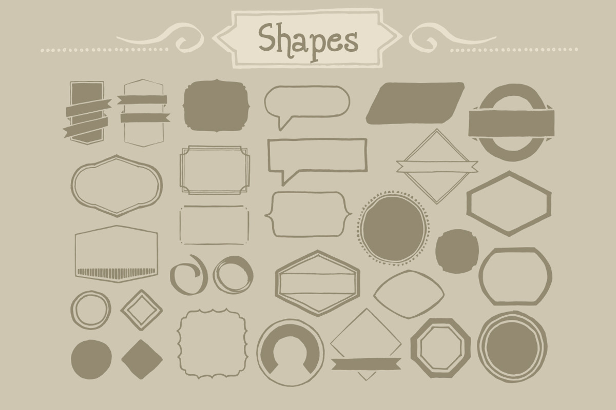 120 Handwritten Decorative Shapes 02 preview 4