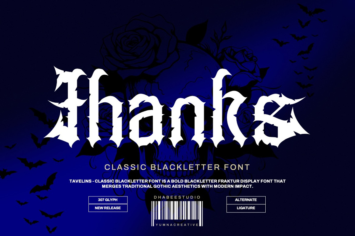 Tavelins - Classic Blackletter Font, a Blackletter Font by Dhabee (Photo 4 of 18)