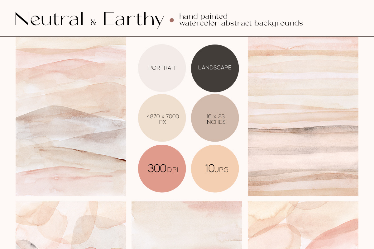 Neutral & Earthy abstract background, a Texture Graphic by NataliVA (Photo 2 of 10)