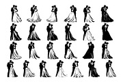 50 Couple Silhouette Procreate Stamp, a Brush Add-On by Procreate Sale (Thumbnail 4 of 6)