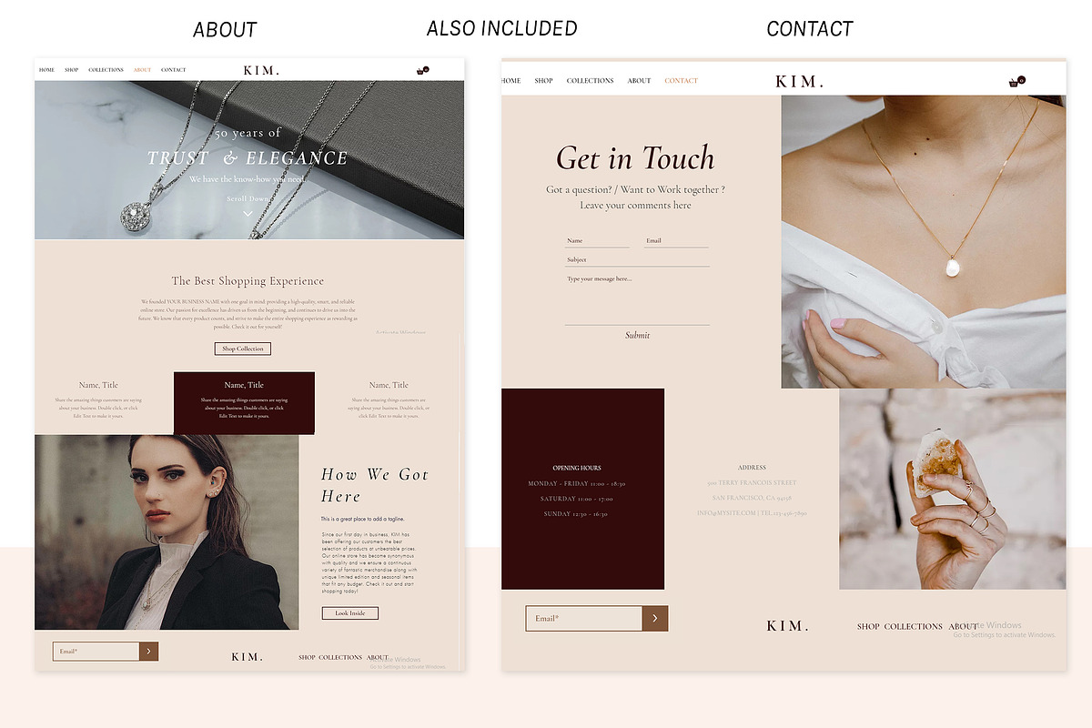 Wix Ecommerce Website Template | KIM, a Wix Template by Design Unique (Photo 5 of 10)