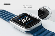 Apple Watch with Blue Band Mockup, a Wearable Device Mockup by Country4k (Thumbnail 2 of 5)