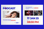 Podcast Social Media Post Template, an UI Kit Template by ContestDesign (Thumbnail 2 of 6)