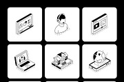 100 E-Learning Illustrations Bundle, a Technology Illustration by Vectors Market (Thumbnail 10 of 12)