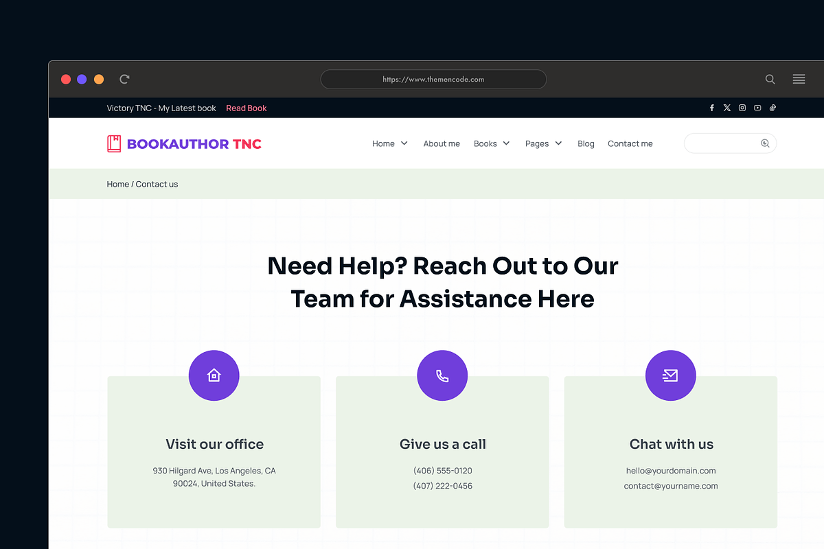BookAuthor TNC, Author Web Template preview 4