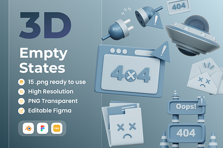 Empty State 3D Illustration