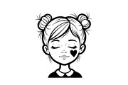 Cute Love Girl Silhouette Bundle, an Illustration by Designs_River (Thumbnail 34 of 53)