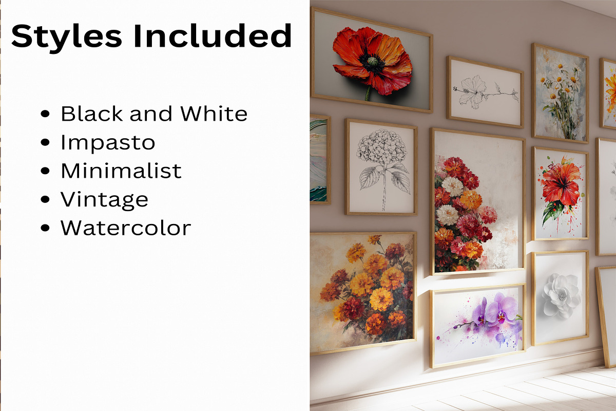 Flower Wall Art Collection, an Illustration by PrintablesByFranklyn (Photo 4 of 9)