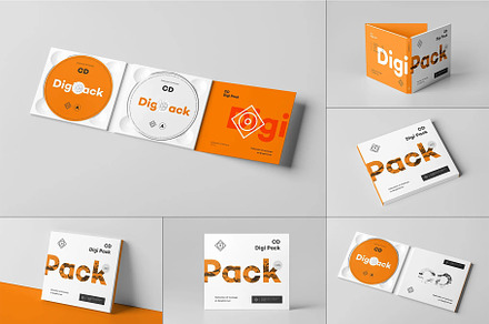 CD Digi Pack Mock-up, a Product Mockup by zippypixelstudio