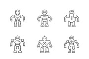 Set line icons of robot, an Outline Icon by motorama (Thumbnail 1 of 2)