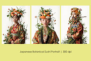 Japanese Botanical Sushi Portrait, a Person Illustration by StockVerse Creative (Thumbnail 1 of 4)