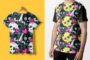 Skull funky seamless patterns, a Pattern Graphic by Seamless and more stuff (Thumbnail 6 of 6)