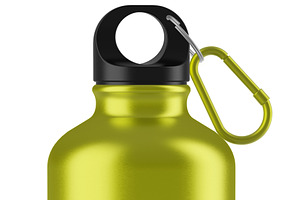 Metallic Bottle Mockup