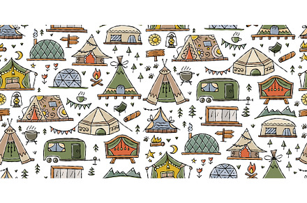 Glamping Adventures: Vector