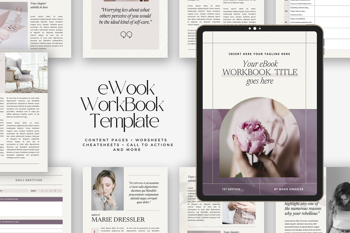 Canva Mental Health Ebook WorkBook M, a Marketing Template by Lovely Confetti (Photo 1 of 8)