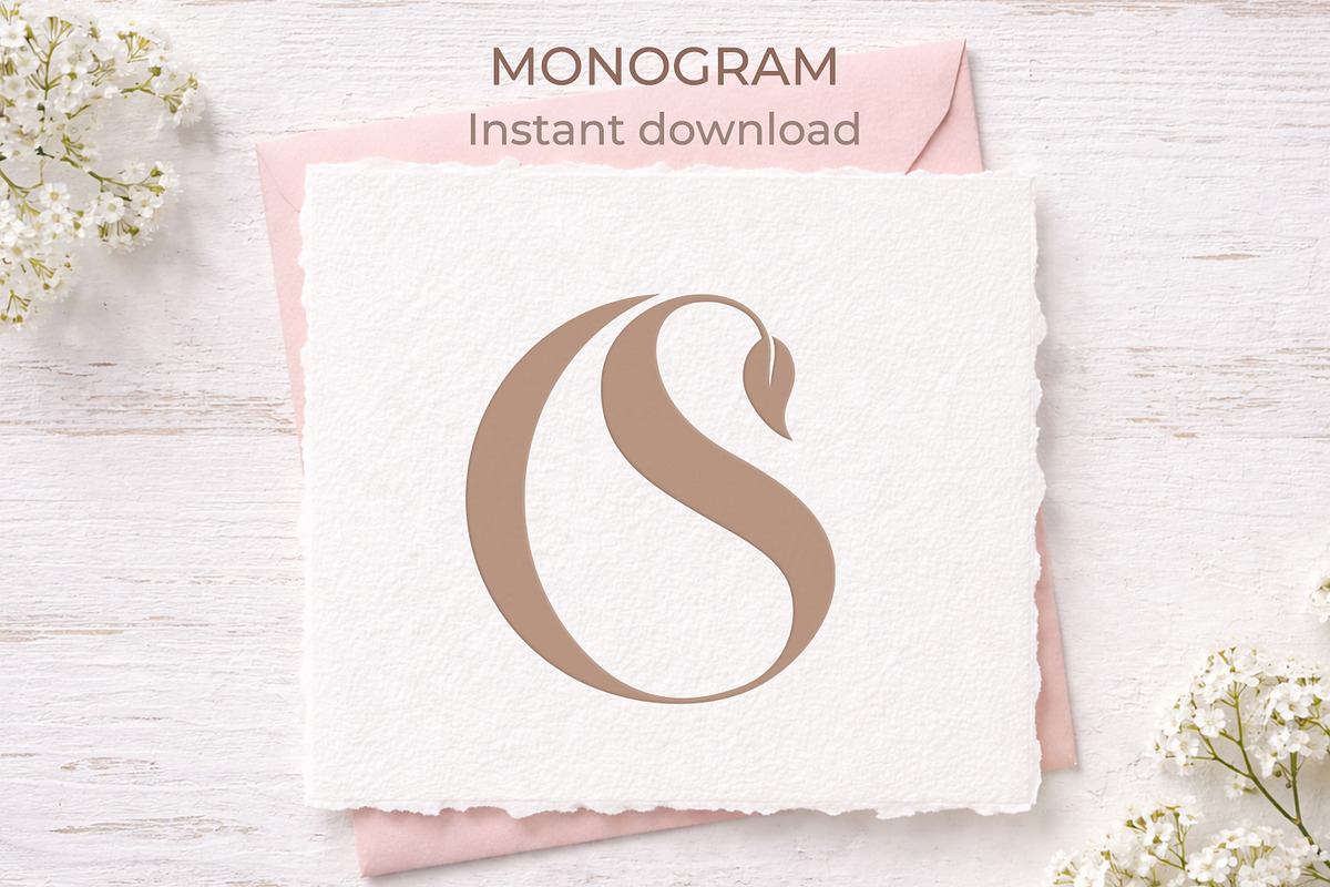 OS SO Wedding Monogram Logo, a Branding & Logo Template by LogoAV (Photo 5 of 6)